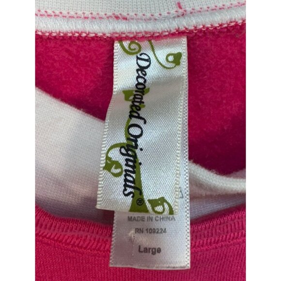 Decorated Originals Womens Grannycore Sweatshirt Large Pink Snowman Print & Sn - Picture 3 of 10